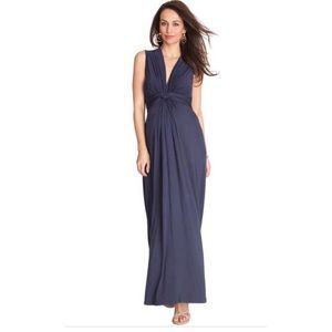 Seraphine front knot maxi maternity dress